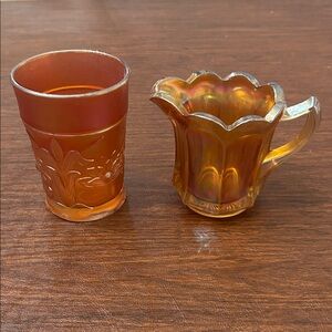 Vintage Carnival Glass trinkets